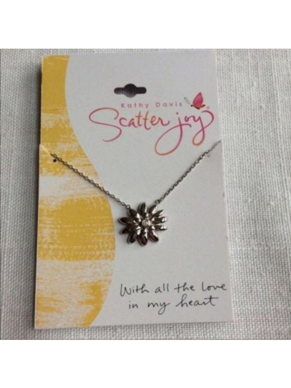 Kathy Davis Silver Plate Flower Necklace - Picture 4 of 5